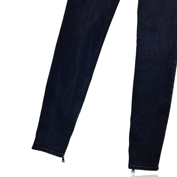 Frame Denim ‘Le Skinny De Jeanne’ Ankle Zip Jeans in “St. Quintin” Black Size 24 - Picture 10 of 12